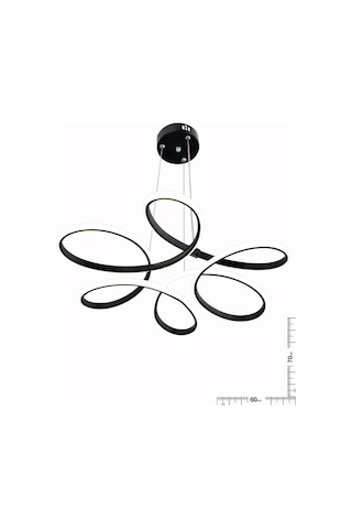 Daisy Sarkıt Siyah Avize Siyah