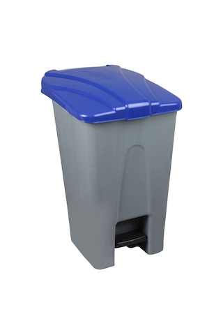 Safell Plastik Pedallı Çöp Kovası 70Lt Çöp Konteyneri Grimavi