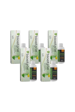 Biostyle Bitki Özlü Argan Ve Keratin 7.43 Tarçın Bakır 5 Adet 60 Ml Saç Boyası +5 Adet 90 Ml Oksidan