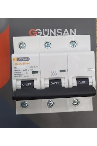 Günsan Valta 3x100a C Tipi 10ka K Otomat 1os3c3100-100