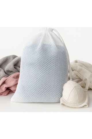 40x60 Cm Delikli Çamaşır Yıkama Filesi Beyaz File Torba Sütyen & İç Çamaşırı Koruma Filesi Beyaz