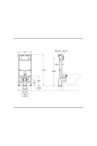 Roca Gömme Rezervuar, Duplo Wc One, Alçıpan, A890070020 Gri