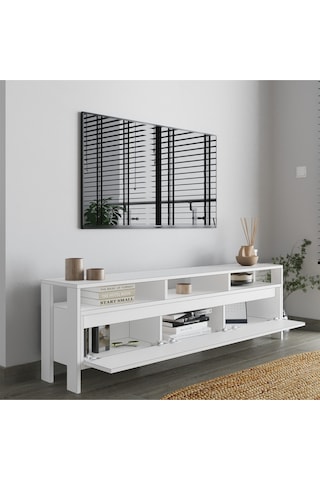 Atlas 3 Kapaklı Tv Ünitesi 160 Cm Beyaz