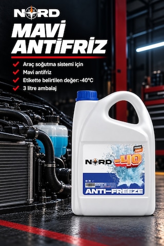 Nord Premium Quality Mavi Antifriz -40 C 3 L