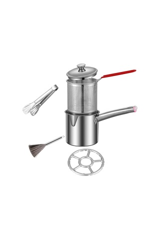 Ccgloball Mutfak Dış Için Paslanmaz Çelik Tencere Mutfak Kızartma I .8l