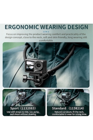 Ebitda Startrc Spor Kamerası Boy Askısı Montajı, Gopro Hero 12/11/10, Insta360, Osmo Aksiyon Kamerası Pov Vlog Video Kayıt Aksesuarları İçin Göğüs Kayışı Değiştirme. Siyah Siyah