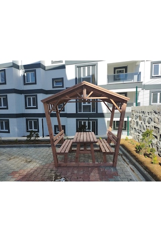 Çardak Ahşap Kamelya Pergola Gölgelik P21 Maun