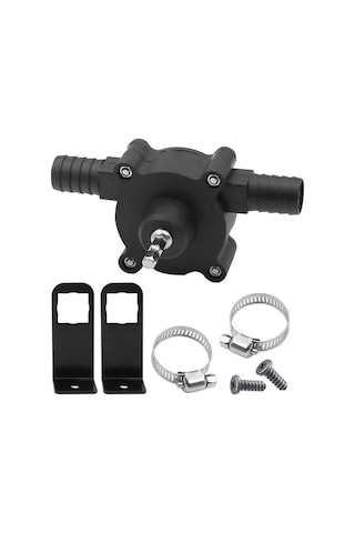 Boatshop1 Siyah Taşınabilir El Tipi Su Pompası Kiti Dc Kendinden Tahrikli Pilsiz Elektrikli Matkap Uyumlu Kolay Sıvı Transferi