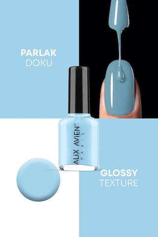 Alix Avien Toz Mavi Oje 66 Yüksek Pigmentli Uzun Süreli Kalıcılık Hızlı Kuruma Nail Lacquer 66