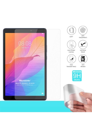 Microsonic Huawei Uyumlu MatePad T8 8`` Matte Nano Glass Cam Ekran Koruyucu