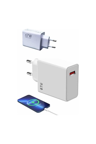67w Hızlı Şarj Yüksek Voltaj Korumalı Type C Şarj Adaptörü 96007707
