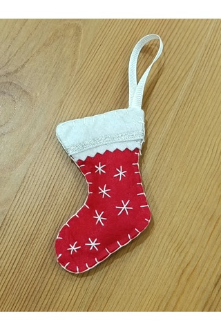 Yılbaşı Süsü 3'lü El Yapımı Keçe Ve Kanaviçe 5 Noel