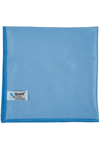 6 Adet Spark Kristal Mikrofiber Cam Silme Bezi Ve Genel Temizlik & Kurulama Bezi 40x40 Cm. Mavi