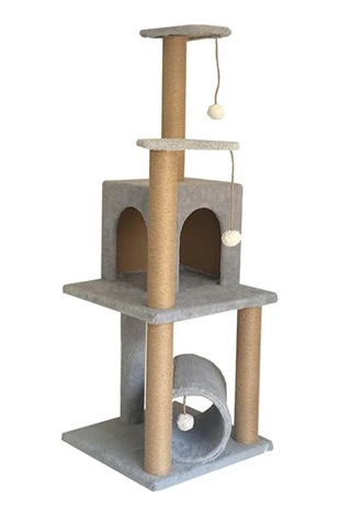 Missidea T06 Kedi Oyun Evi Kedi Tırmalama Ve Oyun Evi Gri