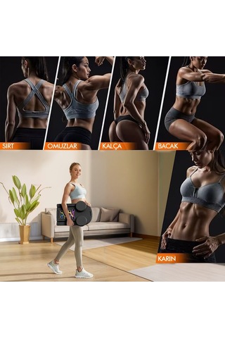 Missidea Çok Fonksiyonlu Siyah Pilates Ve Fitness Tahtası Direnç Bantlı Karın, Kol, Sırt Ve Core Egzersiz Aleti