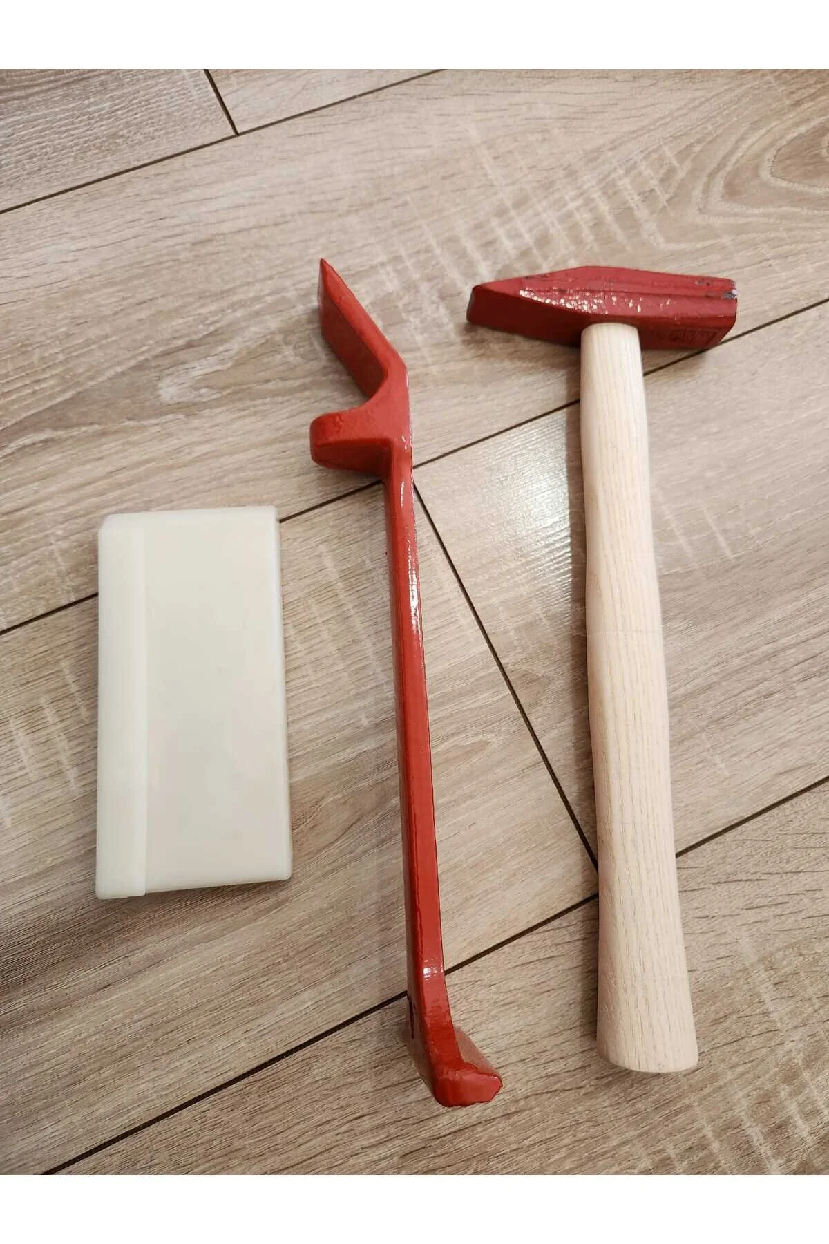 Laminant Parke Pro Usta Seti Orta Döşeme Çakma Takozu 2cm 15cm Çektirme Demiri 3cm 32cm 500gr Çekiç