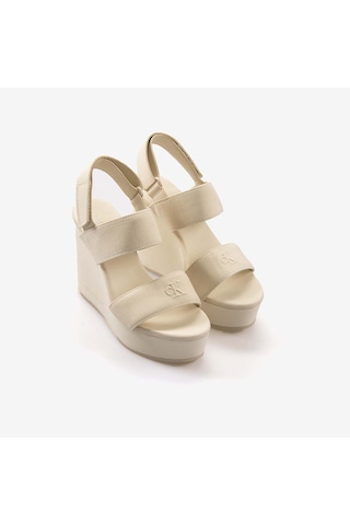 Calvin Klein Dolgu Topuk Kadın Sandalet Yw0yw01790 Bej