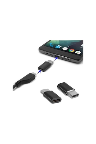Micro Usb Dişi To Usb 3.1 Type-c Erkek Aparat