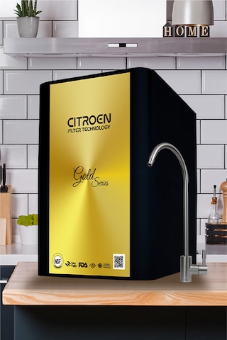 Gold Siyah Pompasız Su Arıtma Cihazı 6 Aşamalı Alkali Filtreli