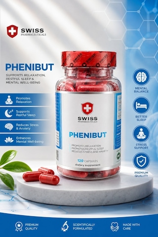 Swiss Phenibut Relaxation Sleep Stress And Anxeity 120 Caps
