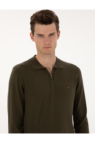 Pierre Cardin Erkek Haki Kazak /triko 50314191-vr027 Haki