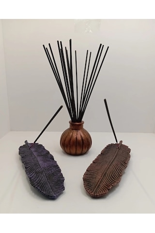 Tedi Sanat Tüy Çubuk Tütsülük 2 Li +20 Adet Çubuk Tütsü Hediyeli