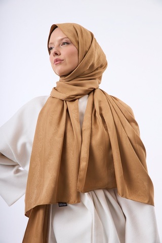 Mirsoy Scarf Zerafet Desen Şal Krem
