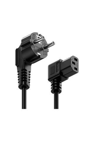 C13 Power Güç Kablosu 90° Derece L Uç Sağ Açılı - 1.8 mt