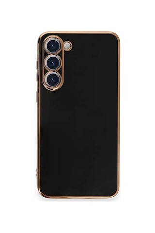 Samsung Galaxy S23 Plus İçin Kılıf Olive Plated Siyah Galaxy S23 Plus İle Uyumlu Kılıf - Siyah