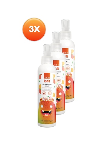 Avon Kids Çocuklar İçin Mango Kokulu Saç Açıcı Sprey 3 x 200 ML
