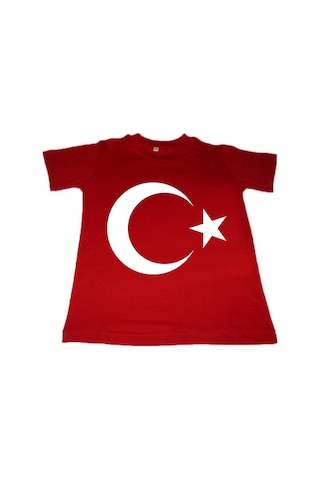 Kostüm Sarayı Ay Yıldız Baskılı Tişört Kırmızı