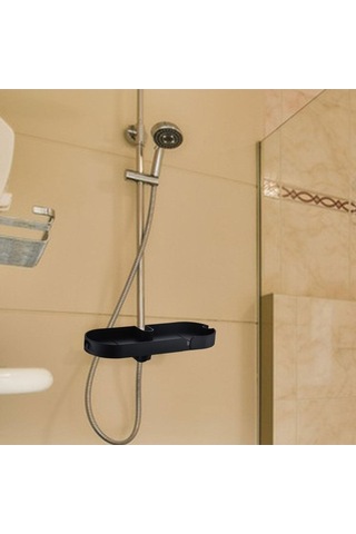 Pazly Suntek Siyah Siyah Sepeti Rafı Kullanımlı Duş Depolama Çok Caddy Wi Siyah