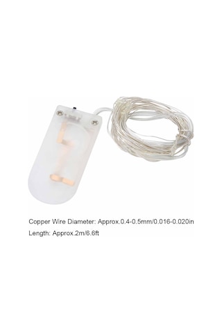 Xiyyadms Led Bakır Tel Işık Zinciri 2 Metre Multicolor - Dışarıdaki Dekorasyonlar İçin Güvenli Ve Dayanıklı Renkli