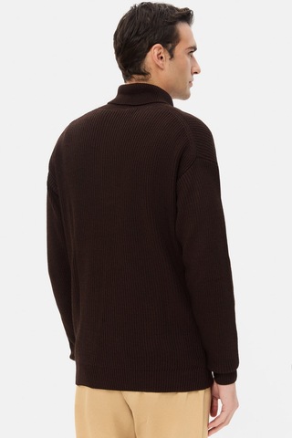 D's Damat Ds Damat Regular Fit Kahverengi Selanik Örgü Kazak 5hc062432152m Çok Renkli