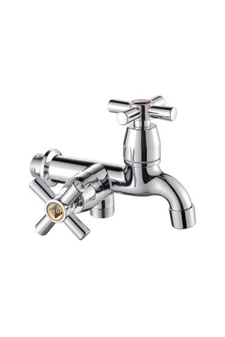 Bosphorusboutique02 Suntek Banyo Bataryası G1/2 Musluk Havalandırıcı Stil-a, Dayanıklı 2 Ayrı Vana, Pratik Bağlantı, İç/dış Mekanlar İçin Uygun -