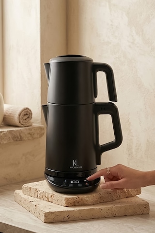 Kitchen Life MCH0012974 Demzade 4'in 1 Dijital 5 Fonksiyonlu Çelik Elektrikli Çay Makinesi