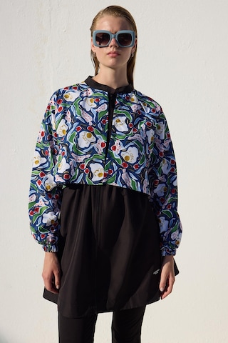 Manuka Rüzgarlıklı 3'lü Tesettür Mayo Takımı Multi Color Çok Renkli