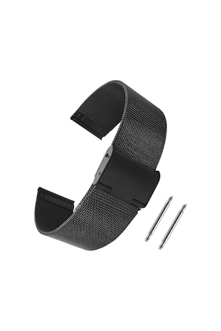 Fado Siyah Örgü Hasır Çelik Saat Kordonu Siyah 26 Mm 459 Siyah