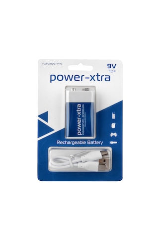 Power-xtra Px9v1000typc - 9v - 1000 Mah Şarjlı Pil - Type C
