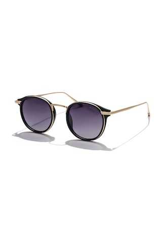 Hermod Spl726-c5-49 Polarize Unisex Güneş Gözlüğü Altın - Siyah