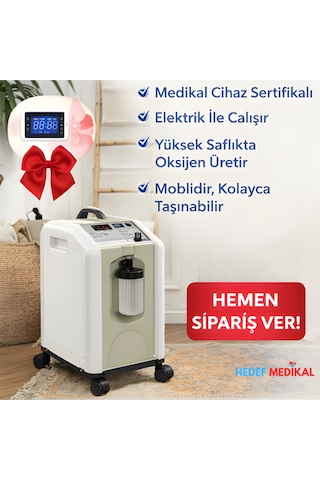 5l Oksijen Konsantratörü & 24 Saat Oksijen Üretebilir