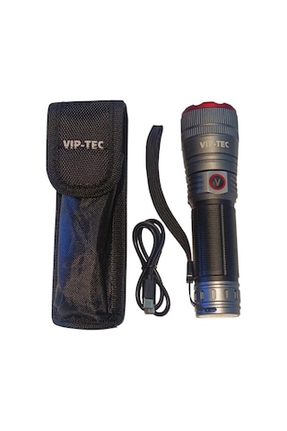 Vıp-tec Vt891207 Şarjlı 800m Uzun Menzilli El Feneri Siyah