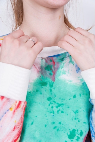 Kız Çocuk Batik Desenli Sweatshirt-13401-yeşil Yeşil