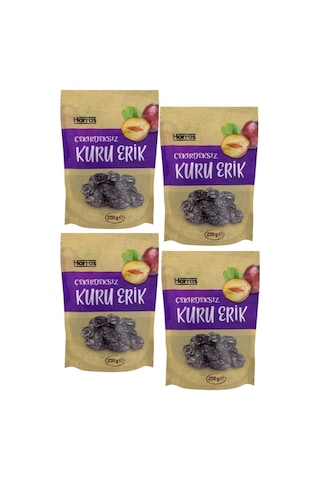 Çekirdeksiz Kuru Erik 4'lü Paket Lezzetli & Doğal Atıştırmalık 4 Adet X 175 Gr 175 G