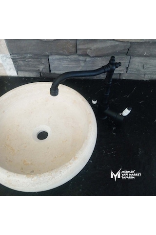 Arıtmalı Rustik Lavabo Bataryası Siyah