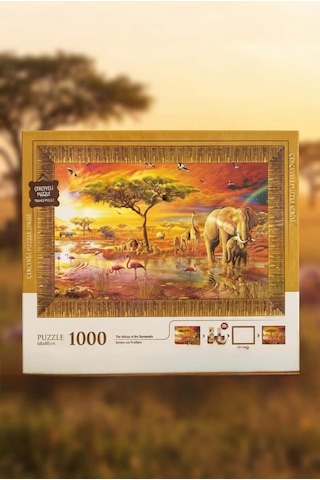 1000 Parça Savana'nın Kralları Çerçeveli Puzzle İle Safari Esintisini Evinizin İçerisine Taşıyın