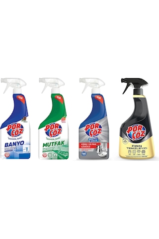 Porçöz Banyo-mutfak-fırın-kireç Çözücü 750 Ml 4 Lü Set 4'lü Set