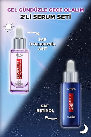 L'Oreal Paris Revitalift Filler %1.5 Saf Hyaluronik Asit + Saf Retinol Gece Serumu