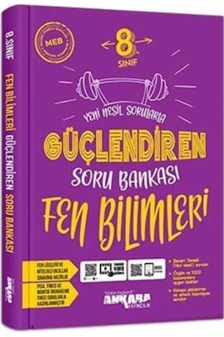 Ankara Yayıncılık 8.Sınıf Güçlendiren Fen Bilimleri Soru Bankası Ankara Yayıncılık 8.Sınıf Güçlendiren Fen Bilimleri Soru Bankası