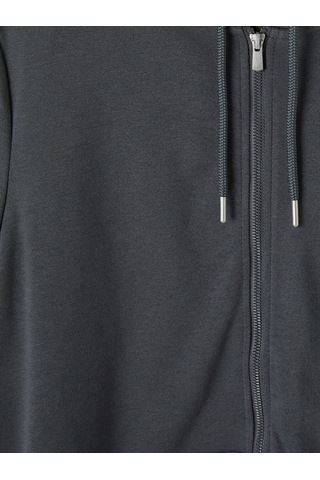 Lcwaıkıkı Classic Gri Kapüşonlu Erkek Fermuarlı Sweatshirt